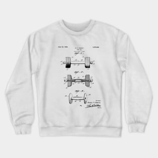 Weightlifting Dumbbell Patent Print 1928 Crewneck Sweatshirt